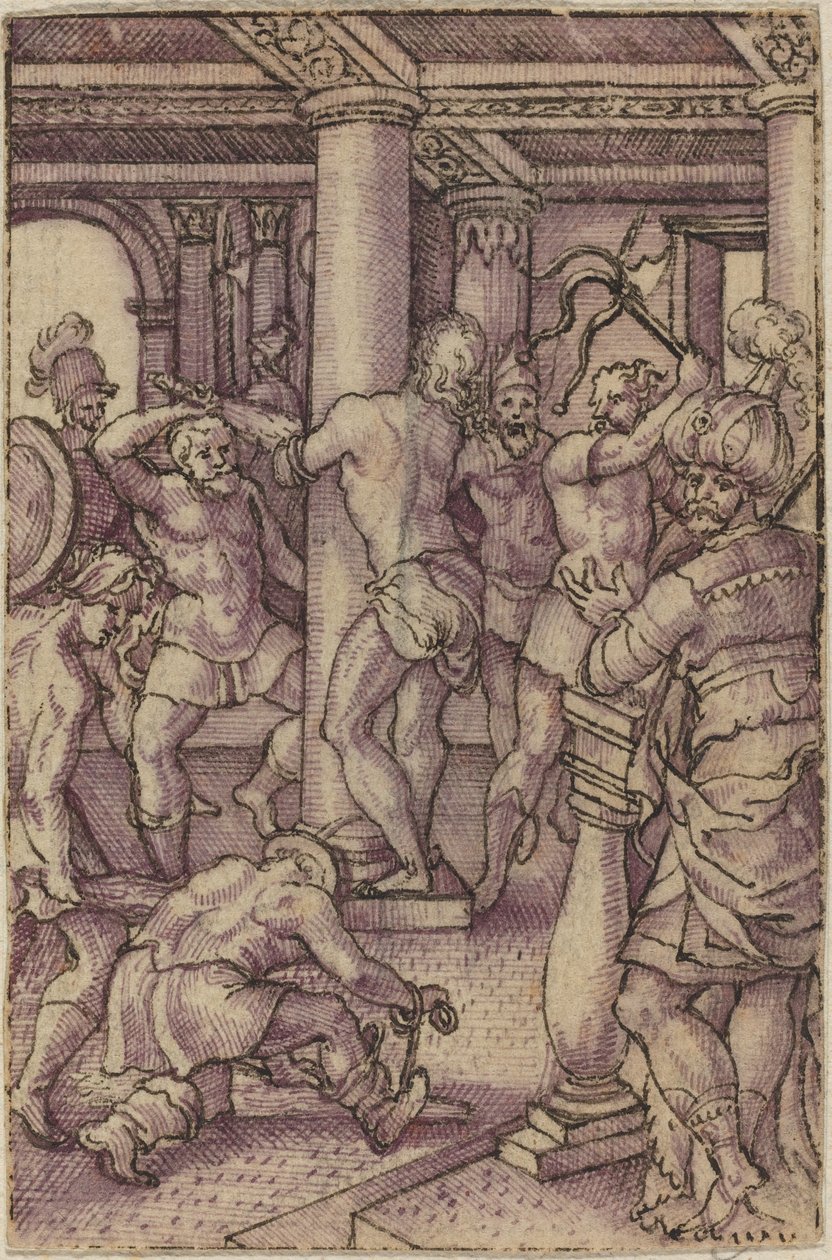 Christus aan de kolom door Virgil Solis