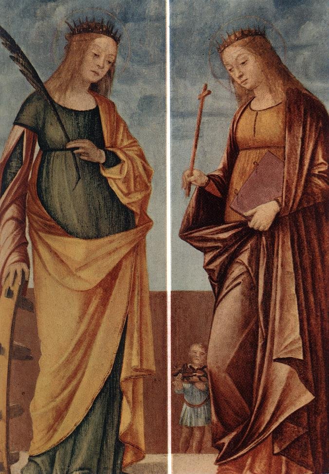 Sint Catharina van Alexandrië en Sint Veneranda door Vittore Carpaccio