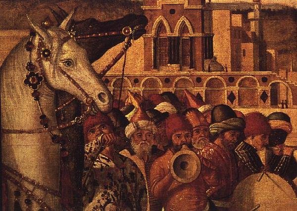 Triomf van St. George, 1501-07 (detail) door Vittore Carpaccio