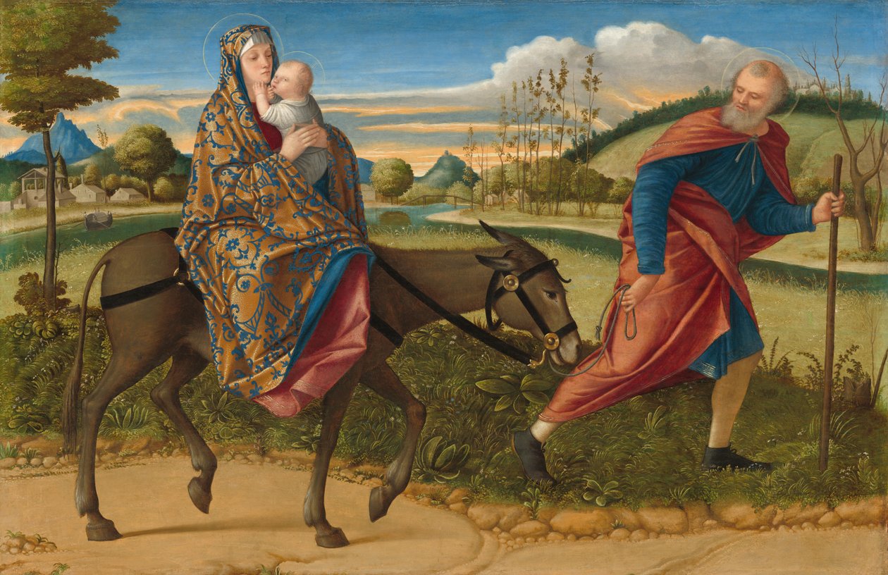 De Vlucht naar Egypte, ca. 1515 door Vittore Carpaccio