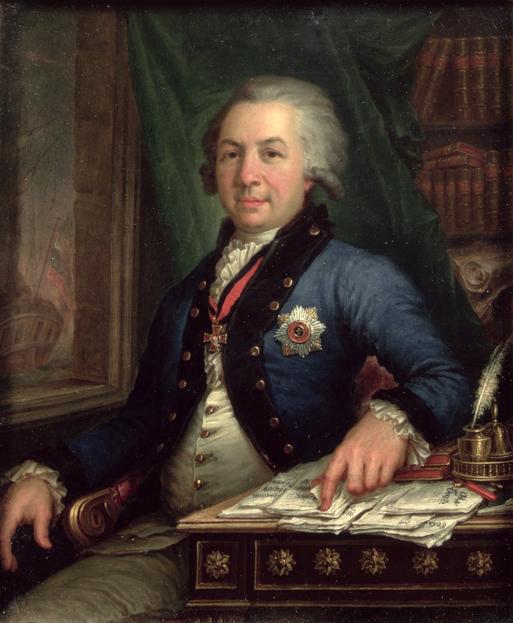 Portret van de Russische dichter Gavril Derzhavin, 1795 door Vladimir Lukich Borovikovsky