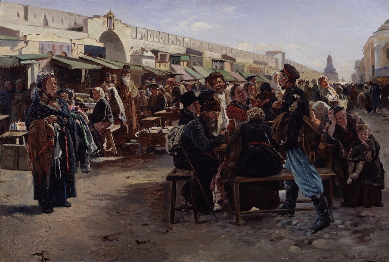 Middag door Vladimir Egorovic Makovsky