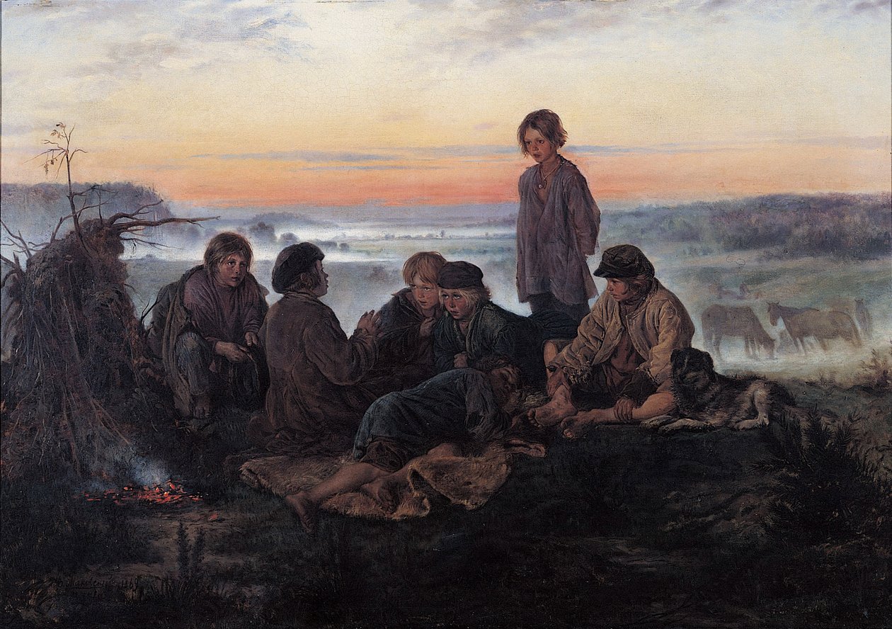 De Bezhin Lea, 1869 door Vladimir Egorovic Makovsky
