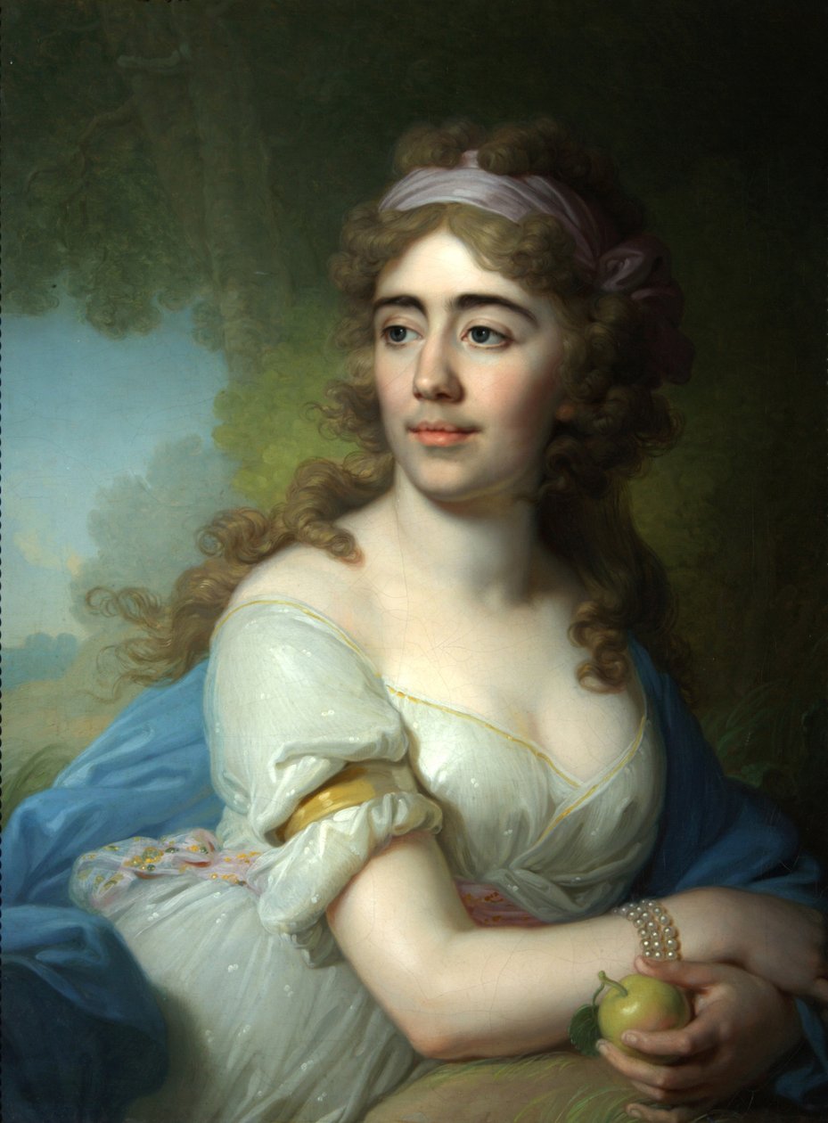 Portret van Skobeyeva, 1790s door Vladimir Lukich Borovikovsky