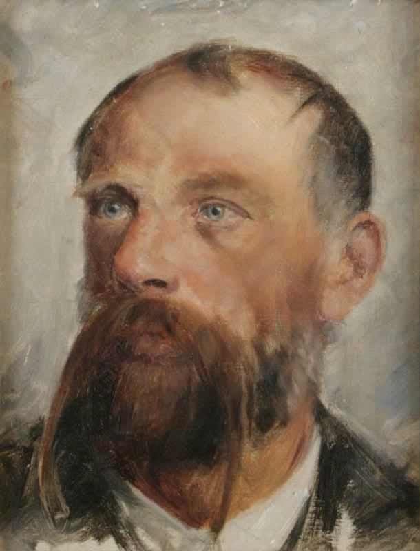 Portret van de dichter Jaroslav Vrchlicky door Vojtech Hynais