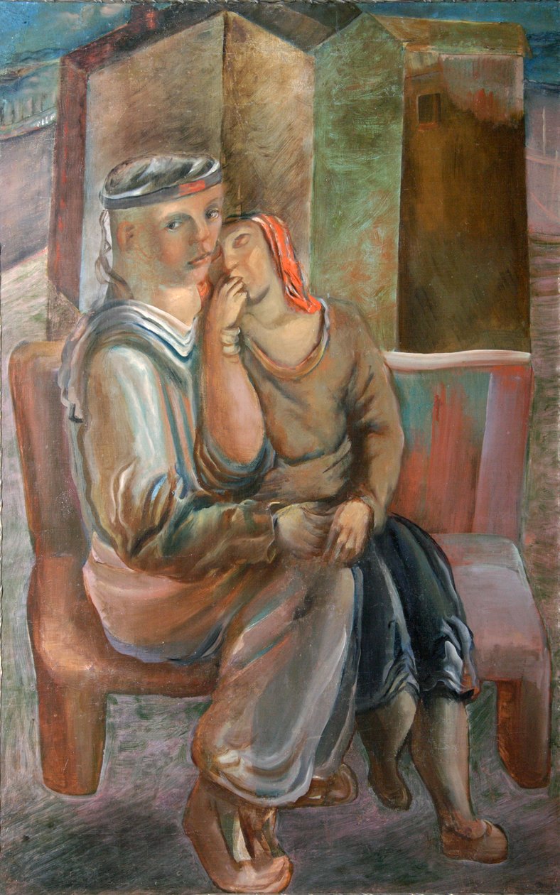 Matroos met meisje, 1920s door Vyacheslav Vladimirovich Pakulin