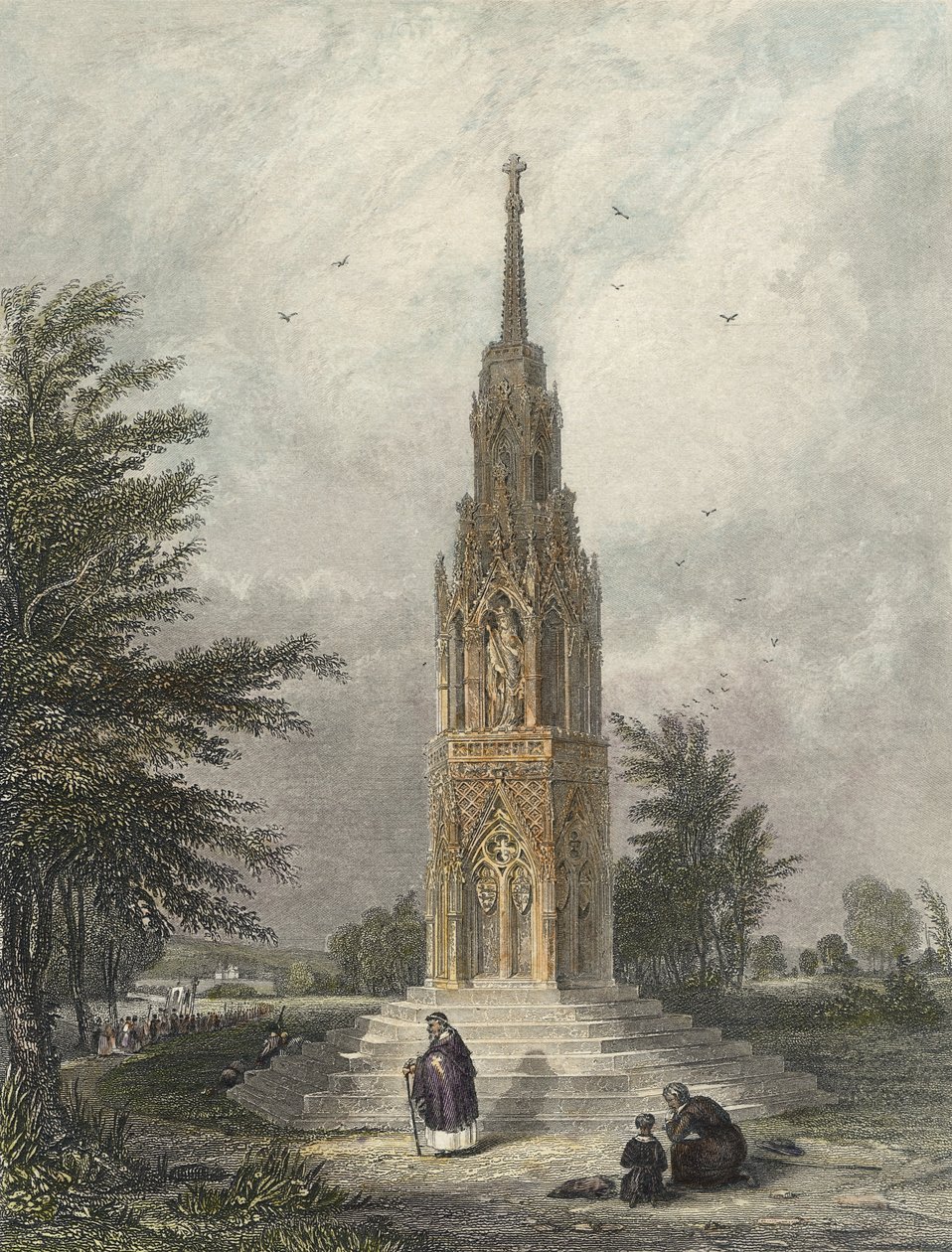 Waltham Cross, c.1820 door W.B Clarke