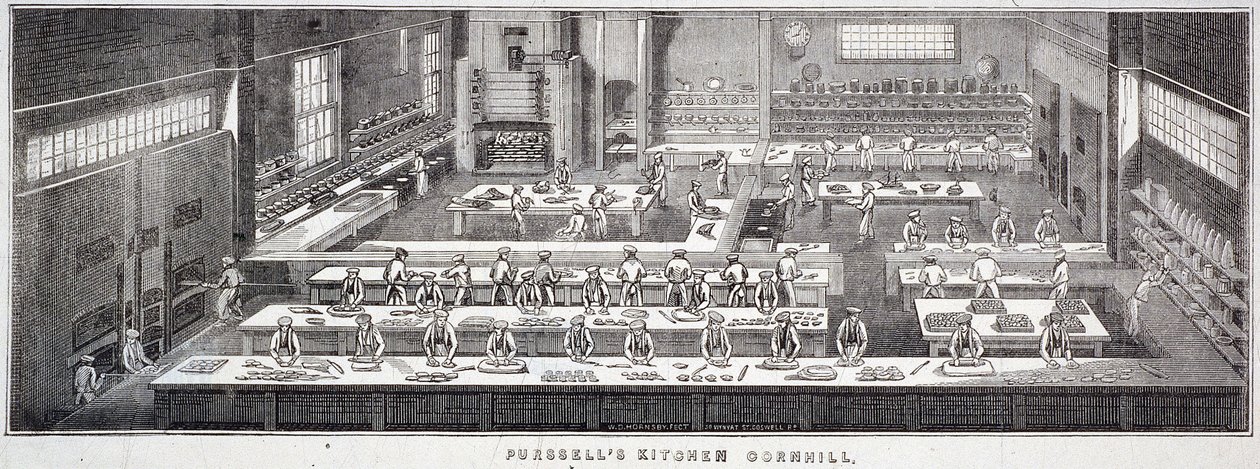 Cornhill, Londen, 1840 door WD Hornsby