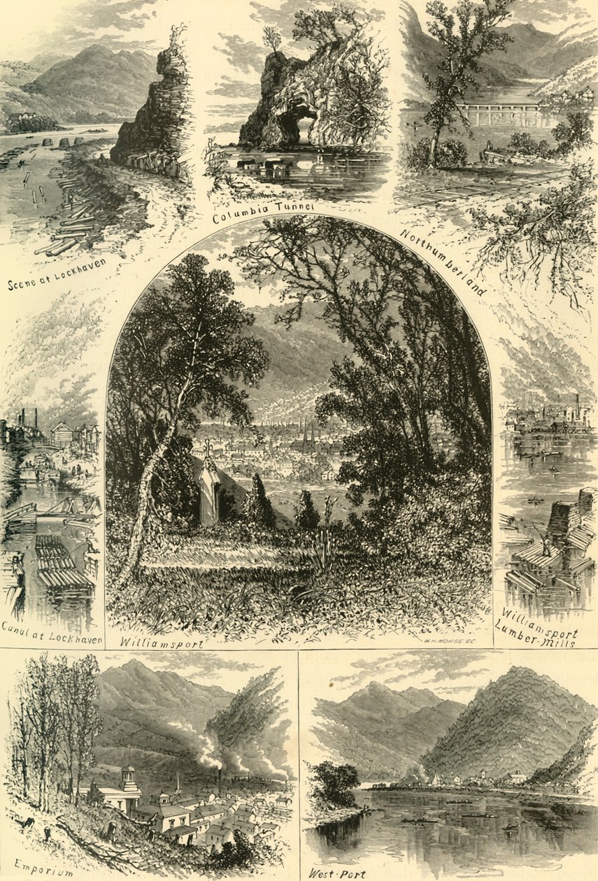 Scènes aan de Susquehanna door W.H. Morse