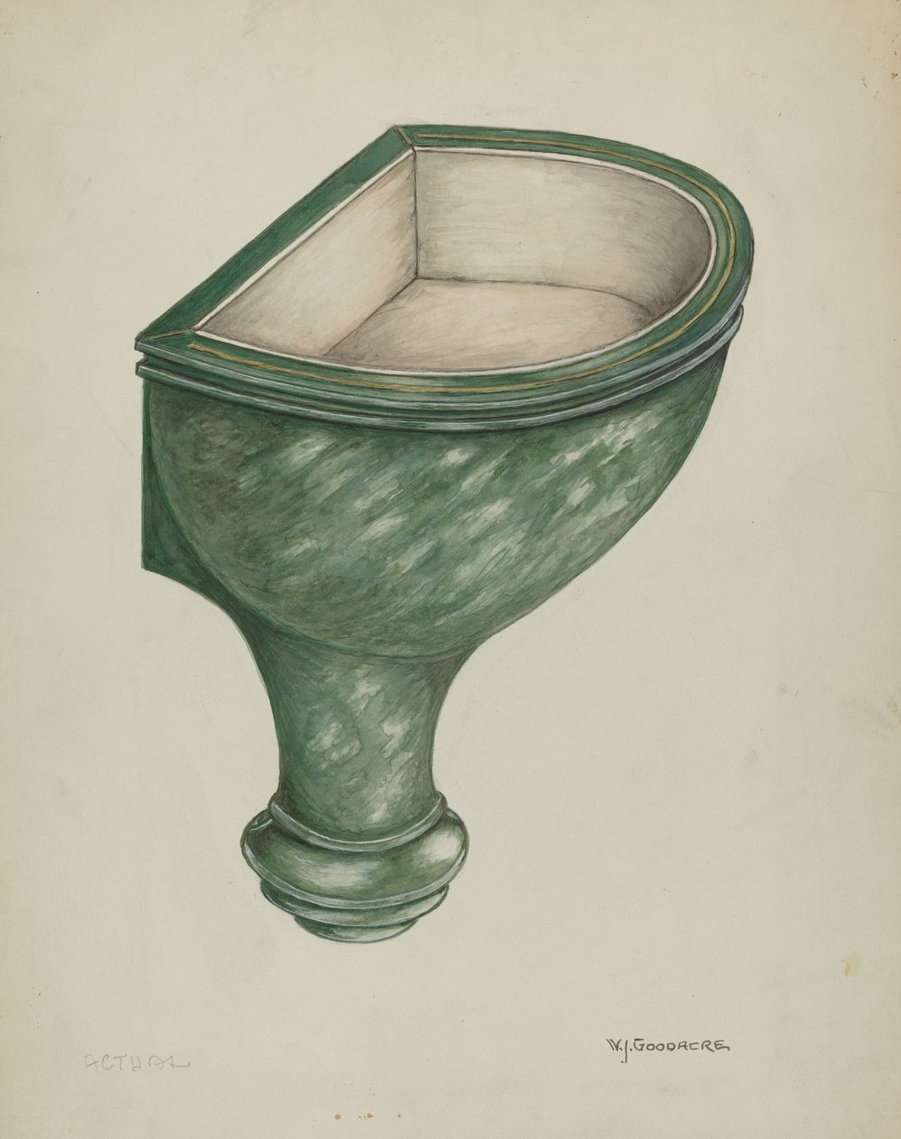 Wijwaterbak, Santa Barbara door W.J. Goodacre