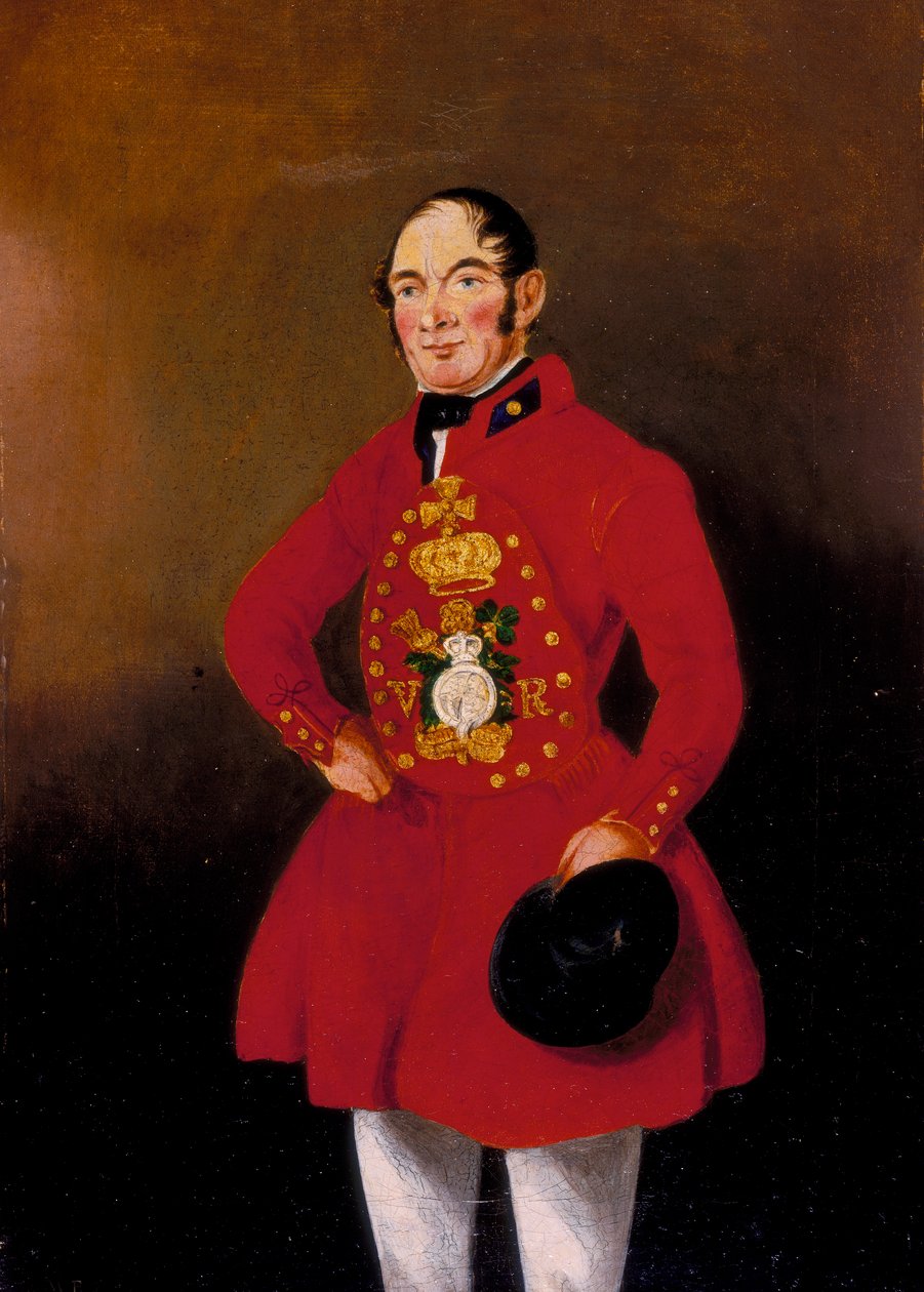 Portret van een koninklijke roeier, 1843 door WR Noble