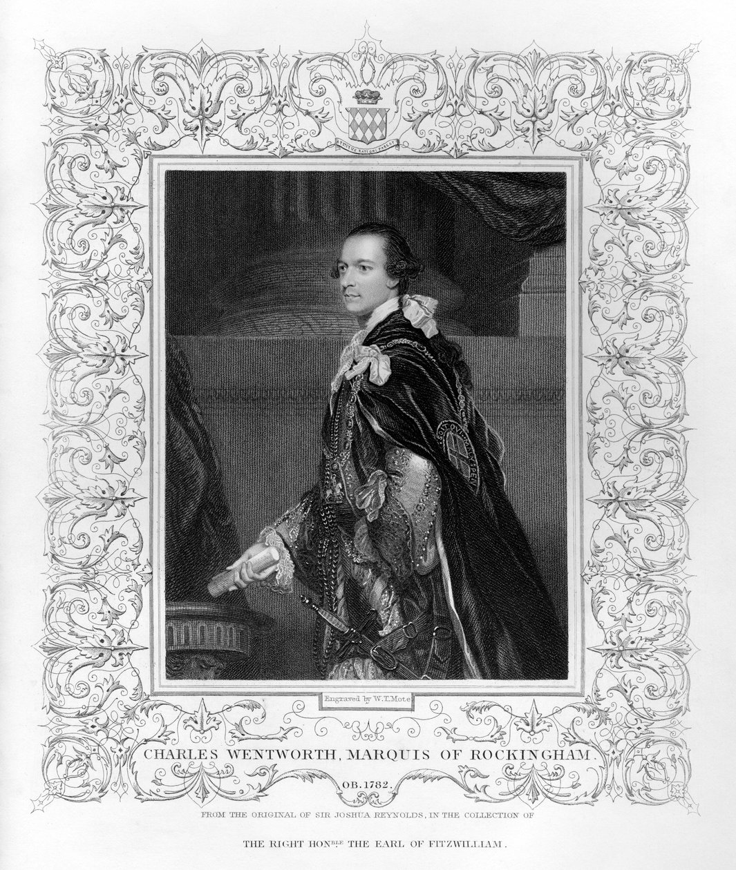 Portret van Charles Wentworth, Markies van Rockingham door W.T. Mote