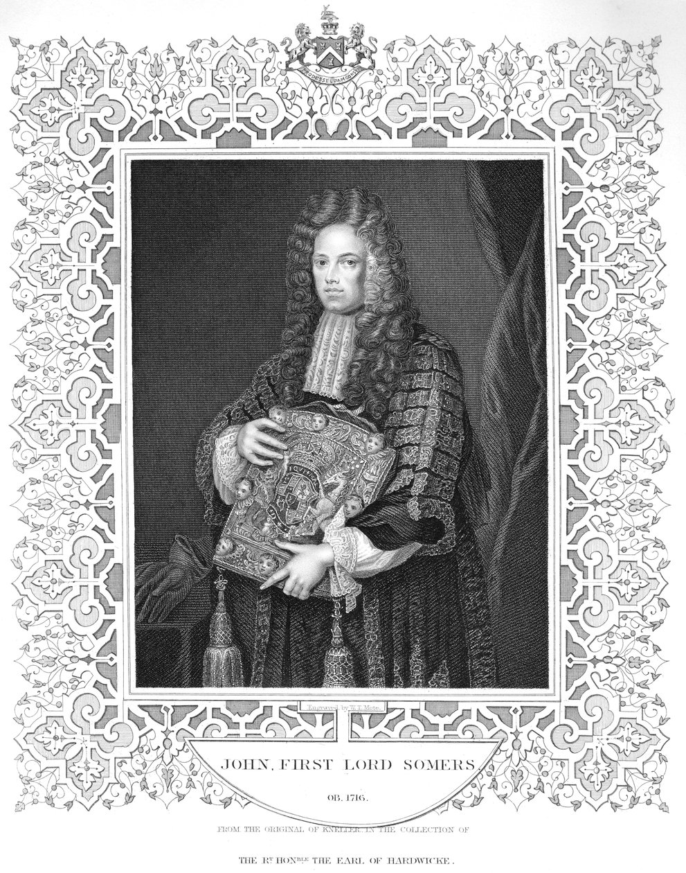 Portret van John, 1e Lord Somers door W.T. Mote