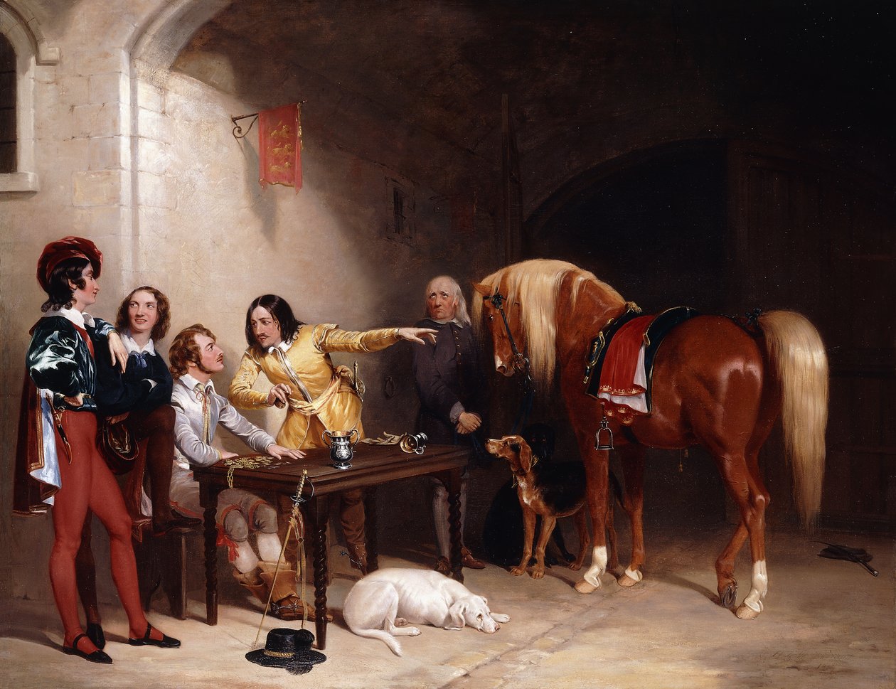 De brandstapel, 1837 door W. Barraud