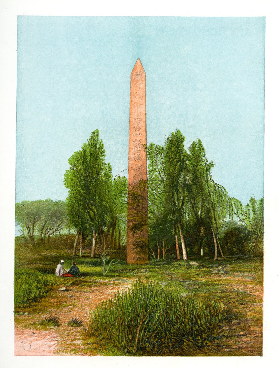 Obelisk bij Heliopolis, Egypte door W. Dickens