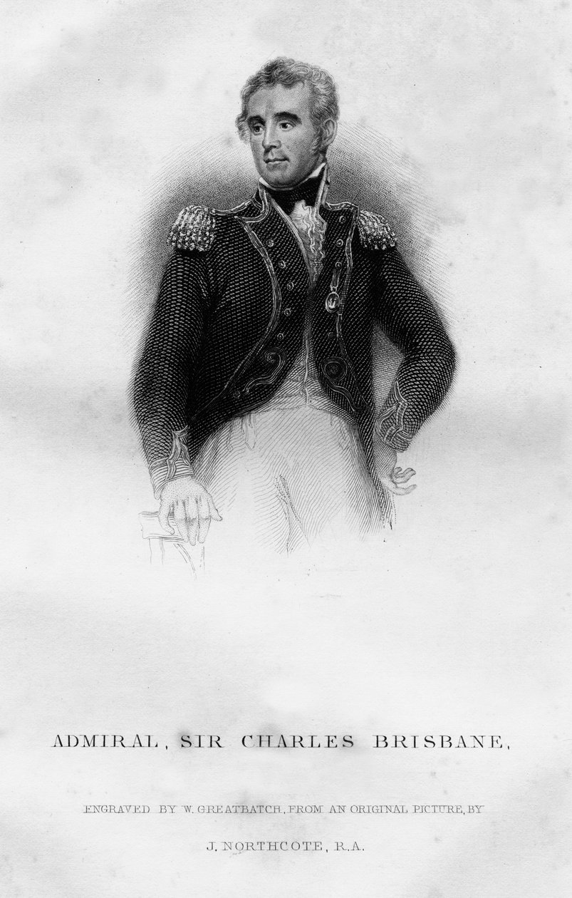 Admiraal Sir Charles Brisbane 1769-1829, 1837 door W. Greatbatch
