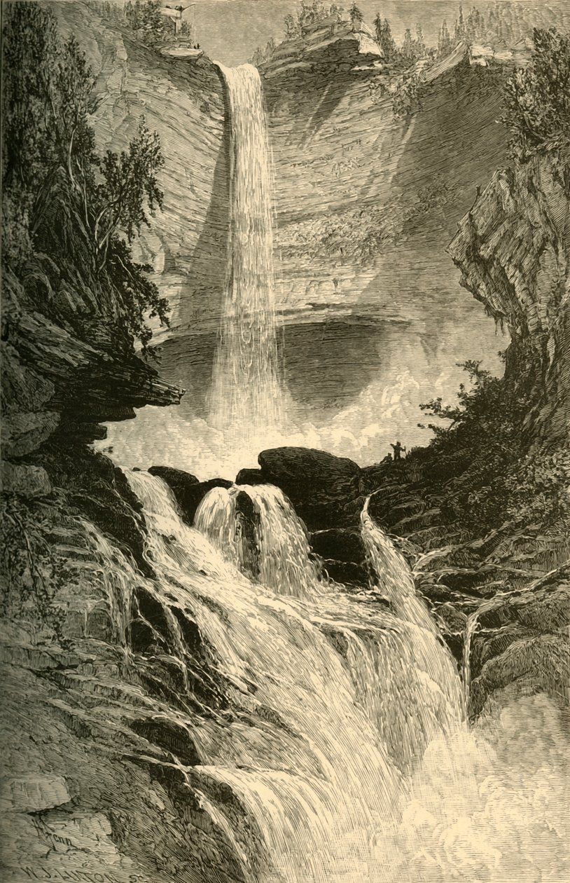 Catskill Watervallen, 1874 door W. J. Linton