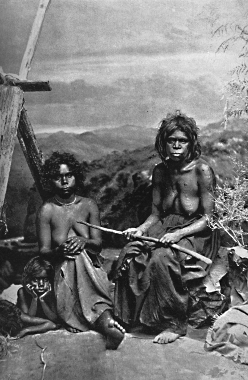 Een Australische vrouw en haar kinderen, 1902 door W. Lindt