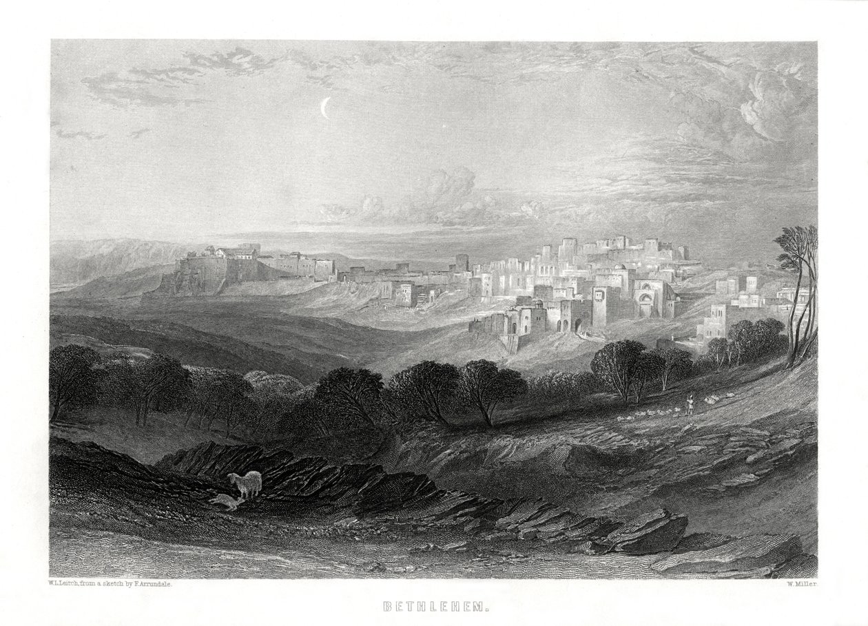 Bethlehem, Palestina, 19e eeuw door W. Miller