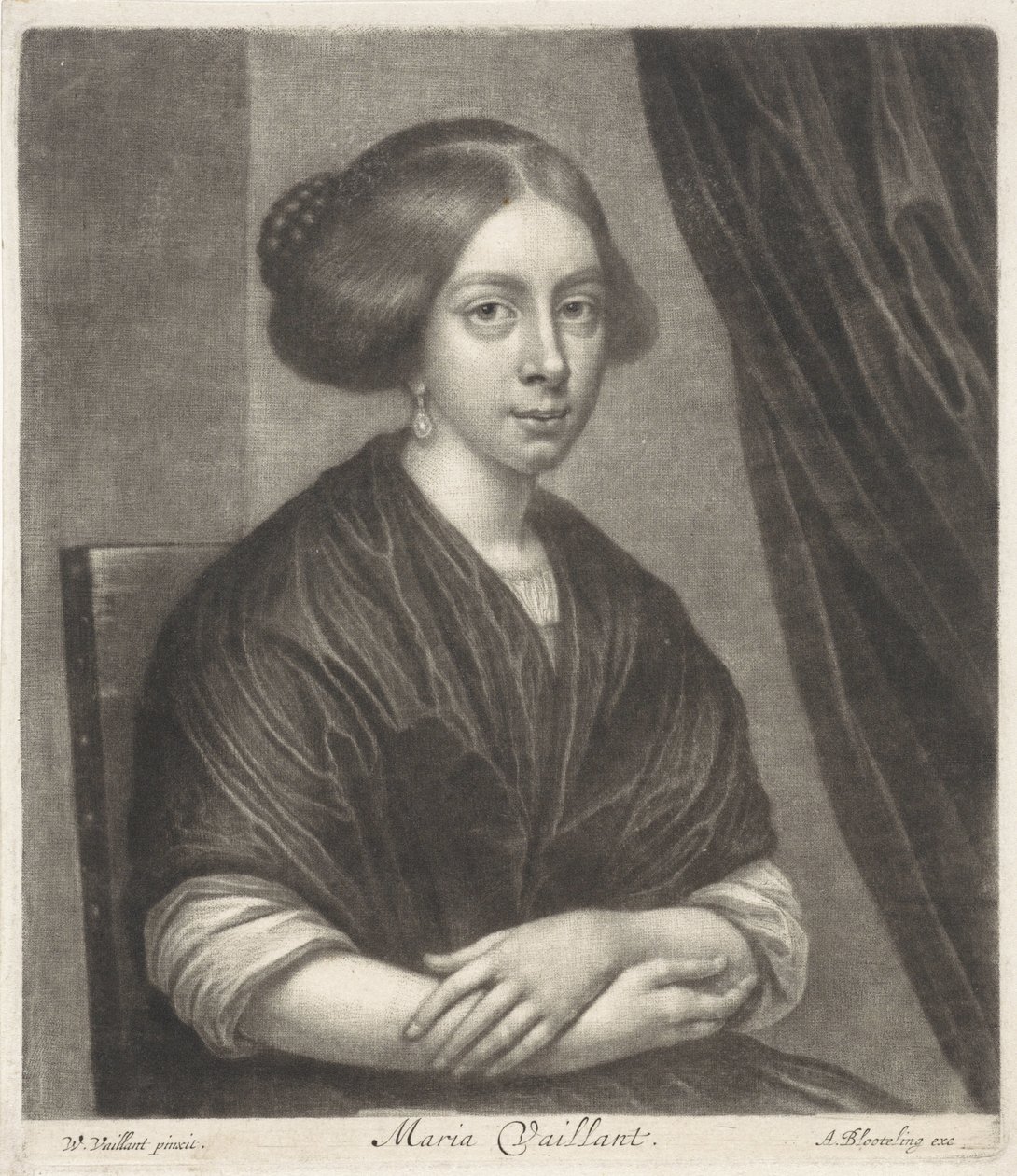 Portret van Maria Vaillant door Wallerant Vaillant