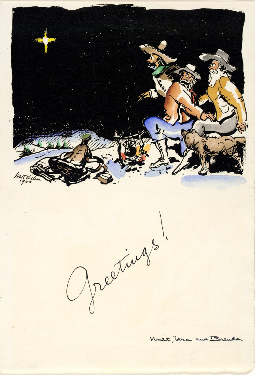 Kerstwensen 1940 door Walt Kuhn
