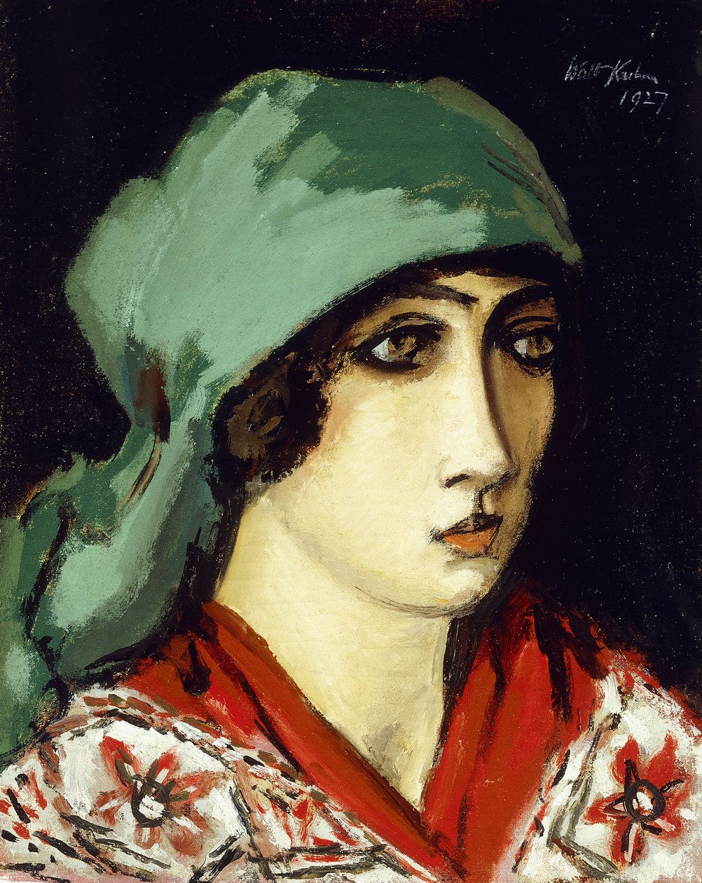 Ruth met Groene Hoofddoek door Walt Kuhn