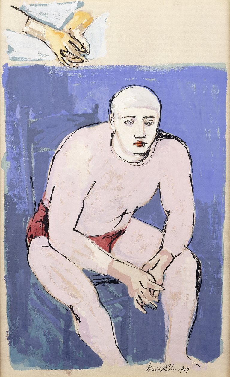 Zittende Clown door Walt Kuhn