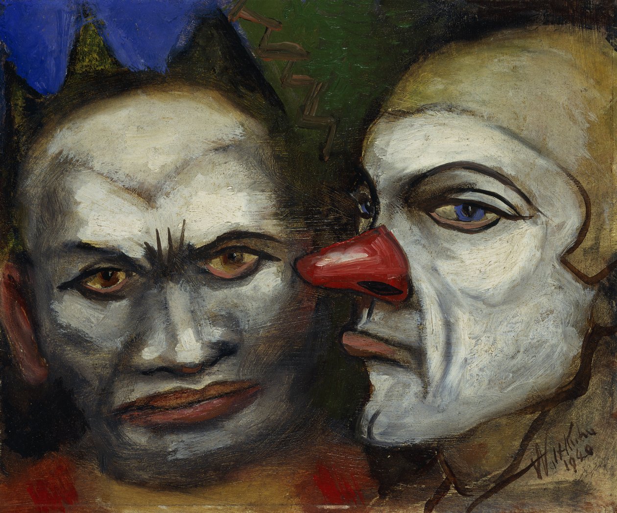 Twee clowns door Walt Kuhn