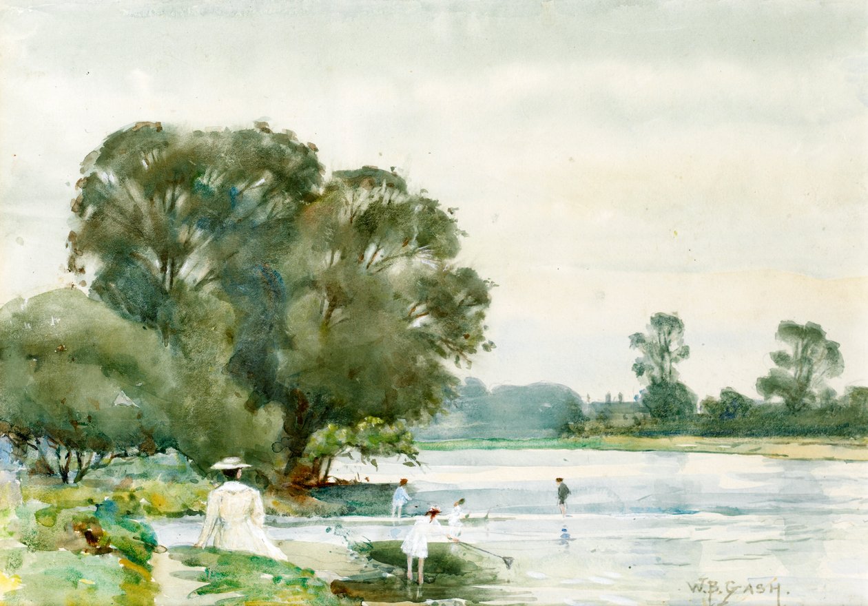 Rivieroever door Walter Bonner Gash