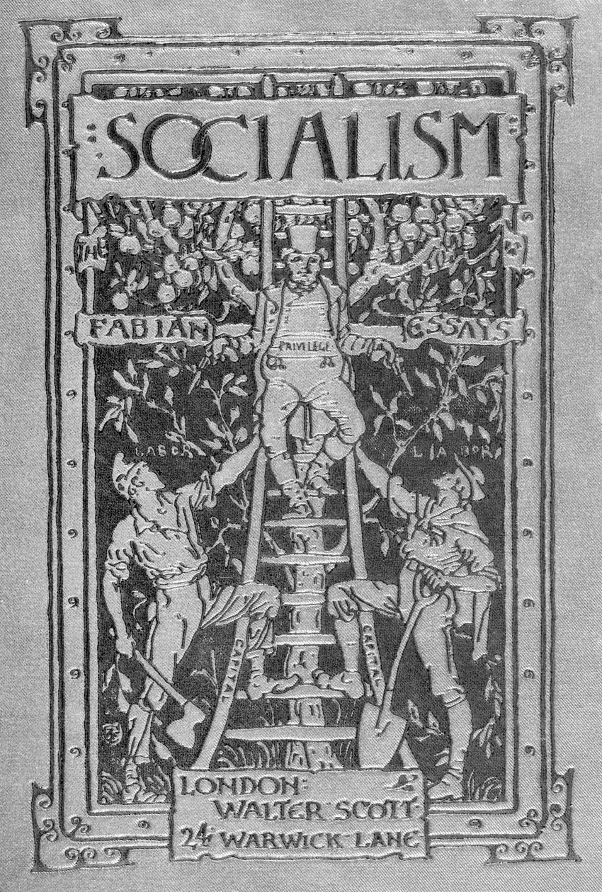 Omslag van Socialisme: Fabian Essays, 1889 door Walter Crane