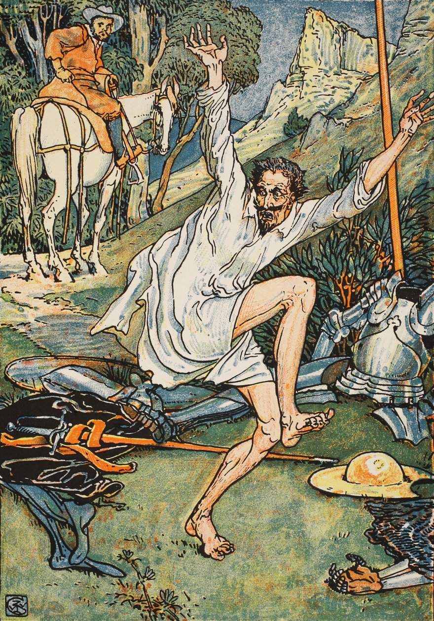 Don Quichot Doet Boetedoening, illustratie uit 