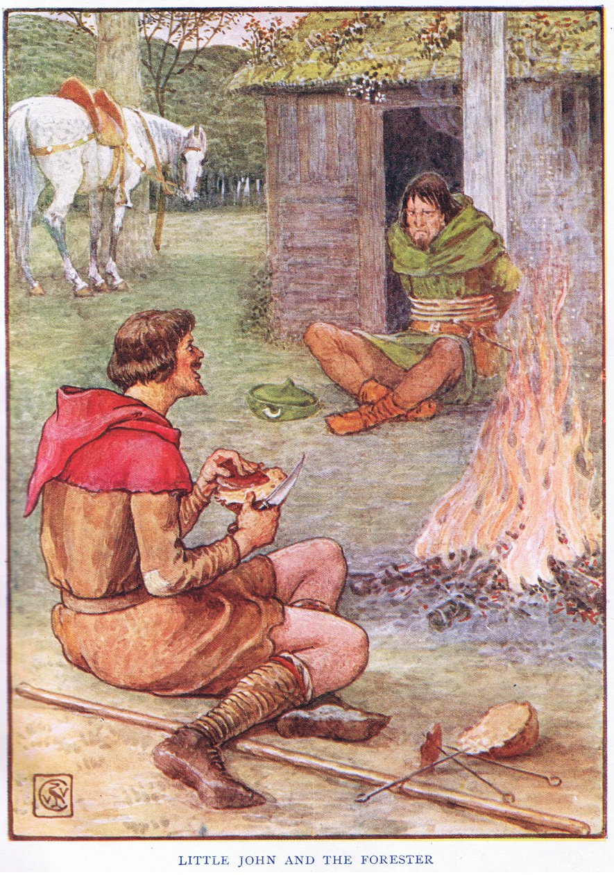 Kleine John en de boswachter, ca. 1920 door Walter Crane