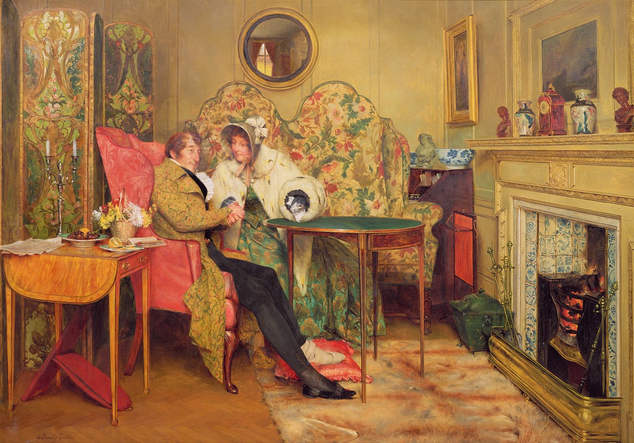 Een aandachtige bezoeker door Walter Dendy Sadler