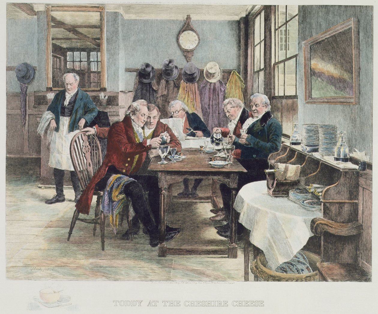 Toddy bij de Cheshire Cheese, gepubliceerd 1896 door Walter Dendy Sadler