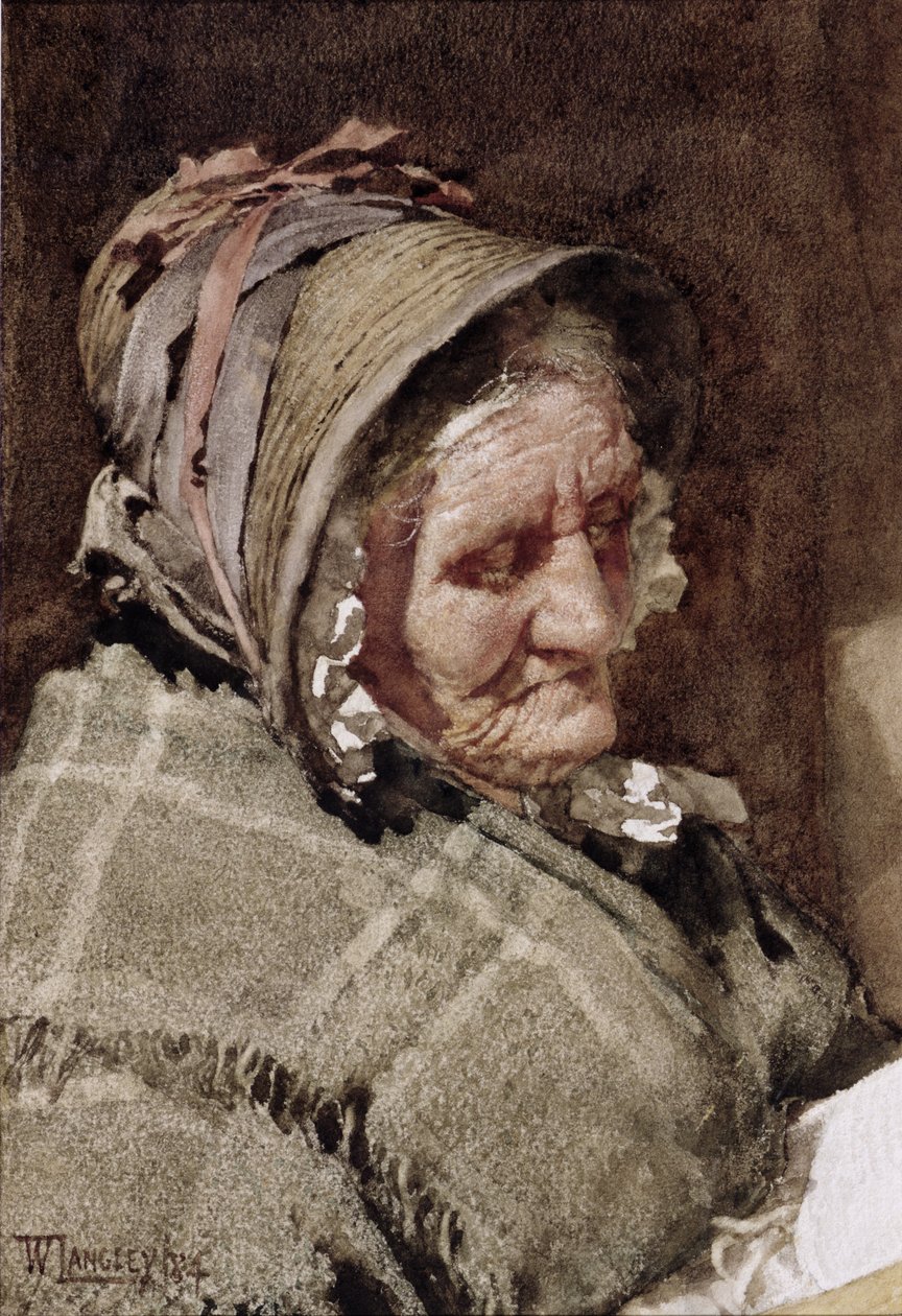 Een Newlyn Visvrouw, 1894 door Walter Langley