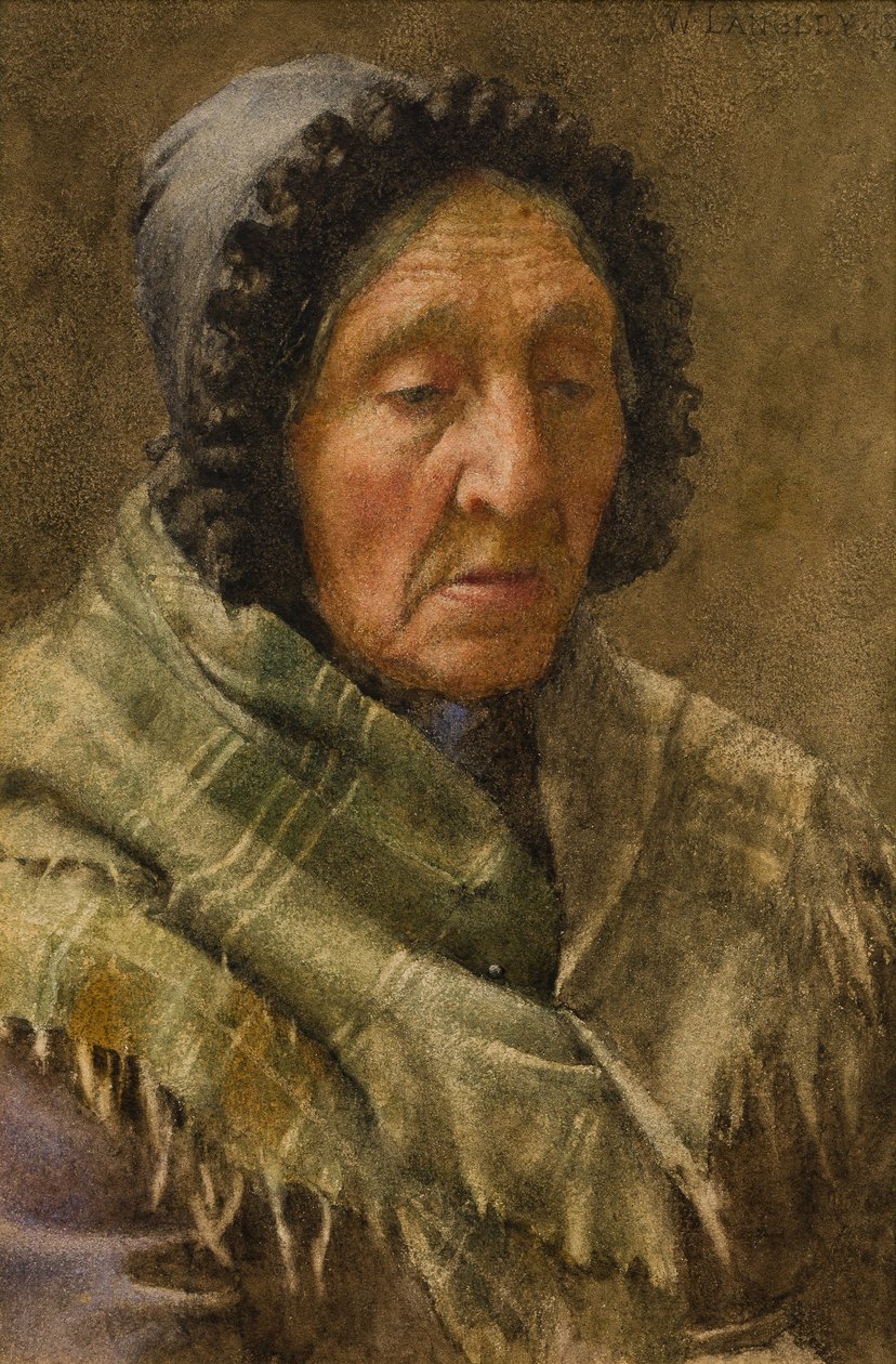 Newlyn Visvrouw, 1895 door Walter Langley