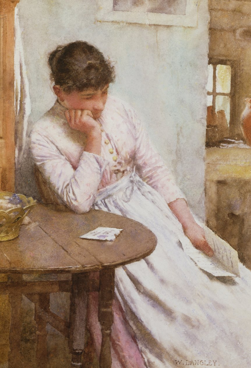 De brief door Walter Langley