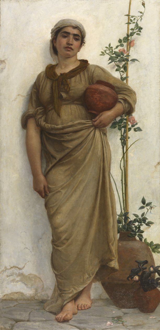 Een Napolitaanse Bloemenverkoper, 1883 door Walter Maclaren