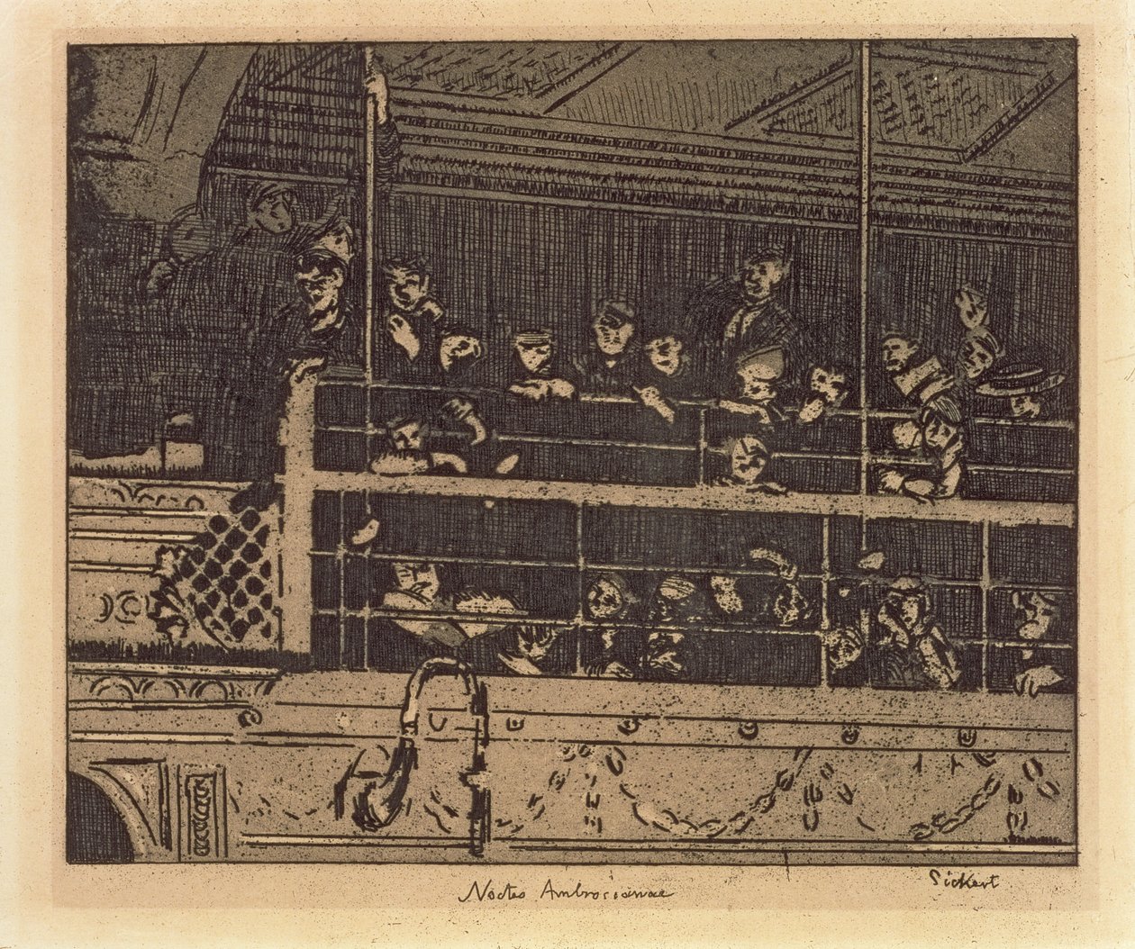 Noctes Ambrosianae (Ambrosiaanse Nachten) 1906 door Walter Richard Sickert