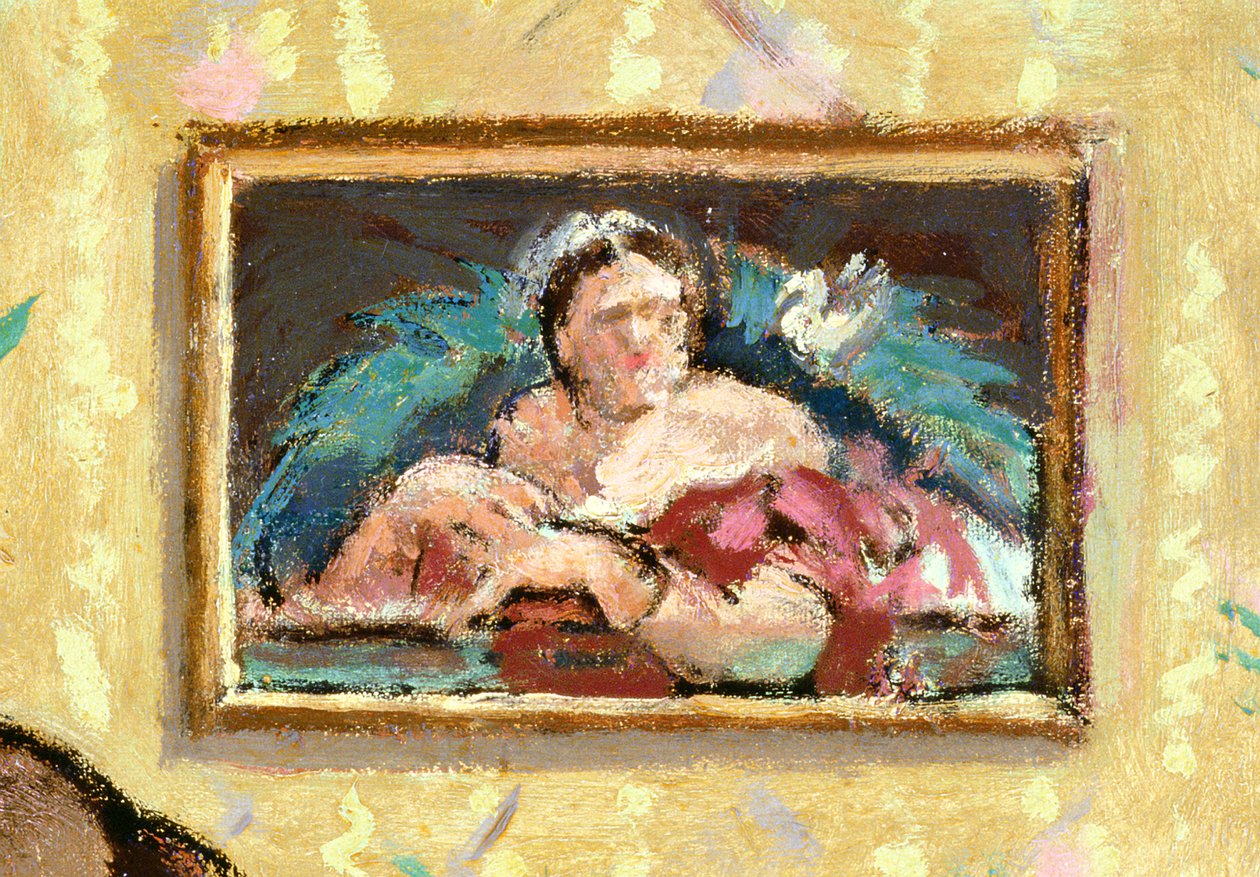 Schilderij op een muur, detail van Ennui door Walter Richard Sickert