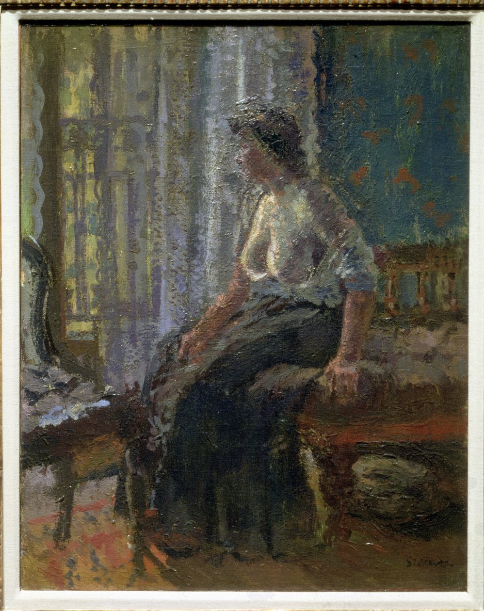 Zittende vrouw, Granby Street, c.1909 door Walter Richard Sickert