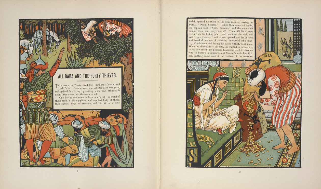 Ali Baba en de Veertig Rovers door Walter Crane