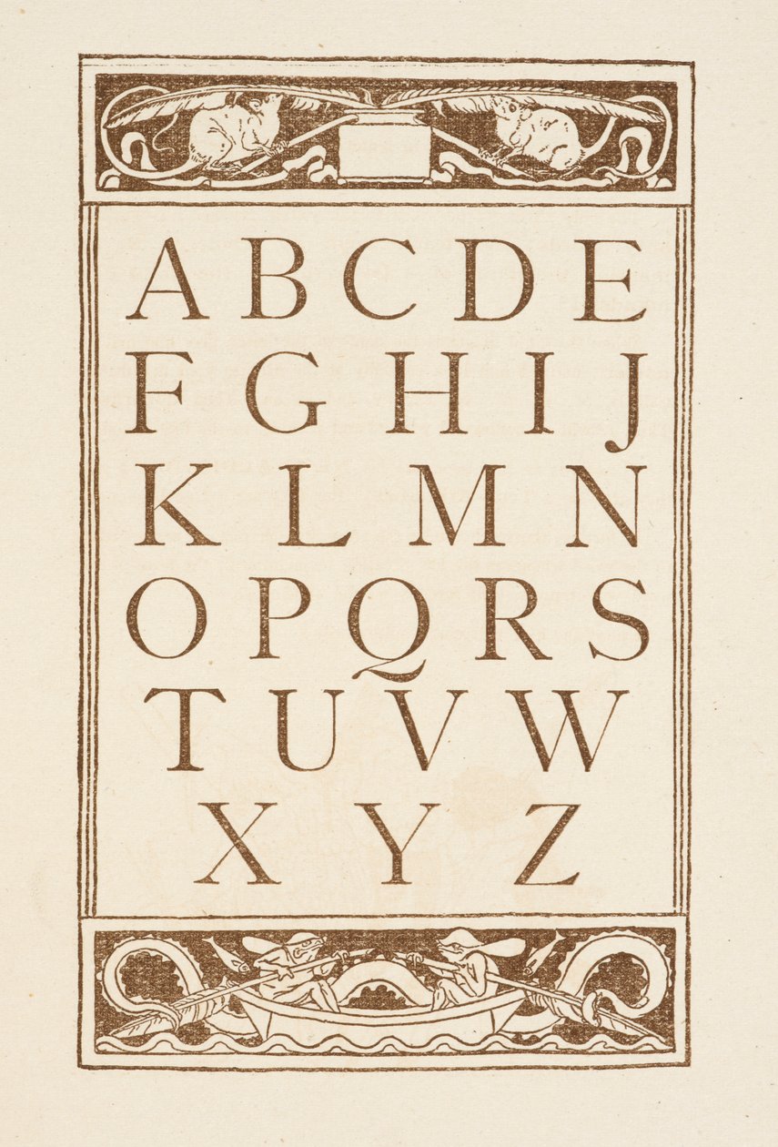 Letters van het alfabet. The Golden primer. door Walter Crane