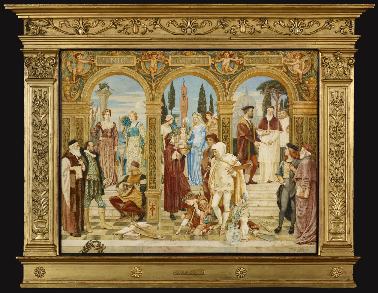 De apotheose van de Italiaanse kunst door Walter Crane