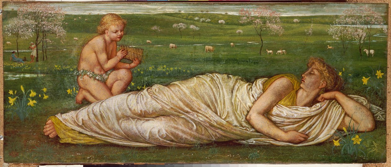 De aarde en de lente, 1875 door Walter Crane