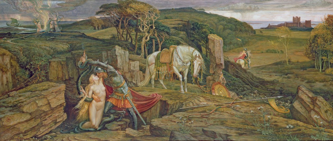 De Laidly Worm van Spindleston Heugh door Walter Crane