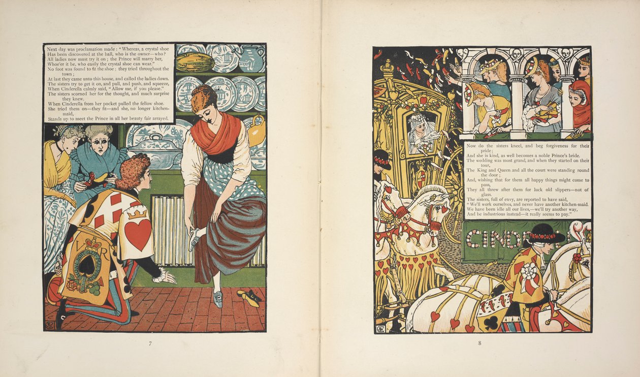 De Prins en Assepoester door Walter Crane
