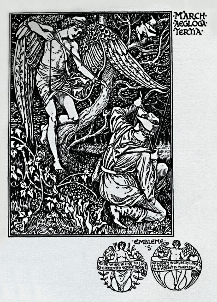 De Herderkalender - Maart, 1898 door Walter Crane