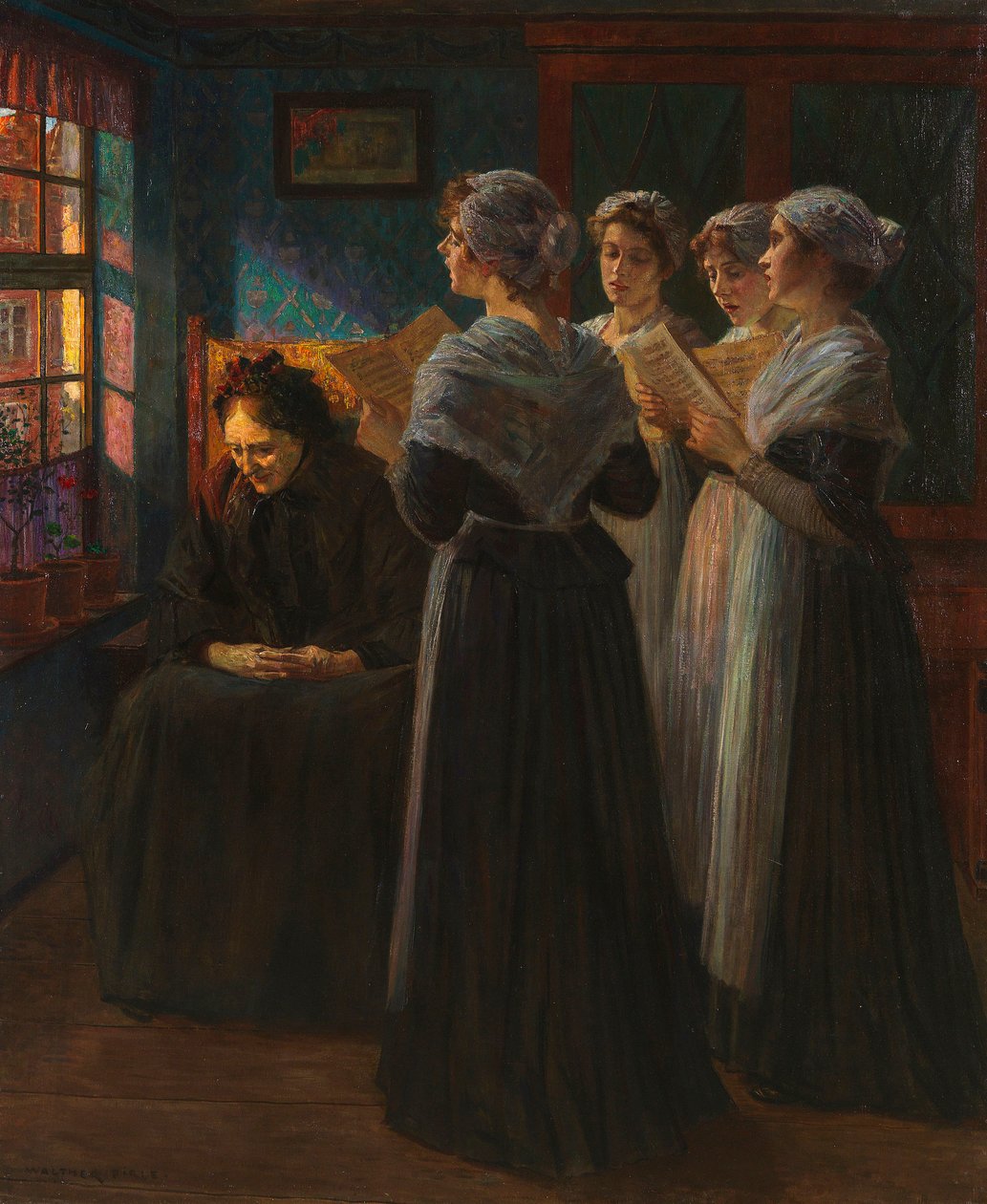 De Serenade, ca. 1890 door Walter Firle