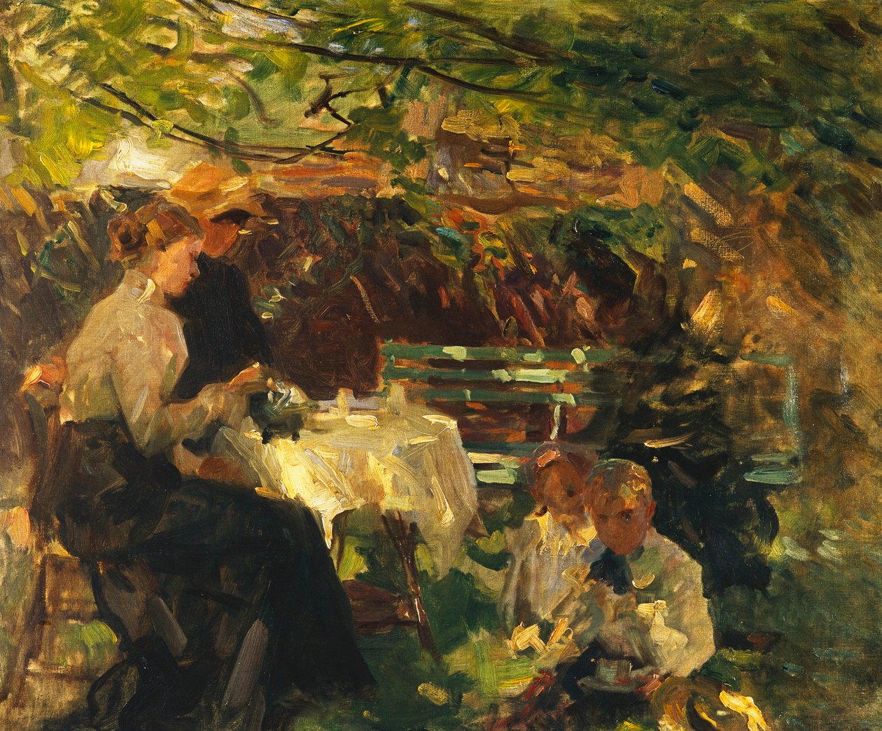 Thee in de Tuin, ca. 1902 door Walter Frederick Osborne